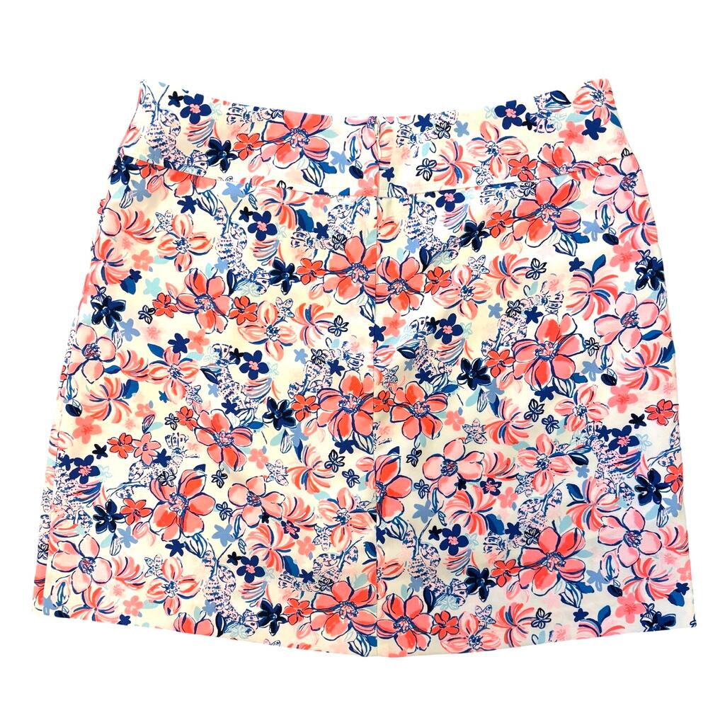 Lilly Pulitzer High Waisted Skort White Party Like A Lobstar Floral, Size 12 - Picture 2 of 7